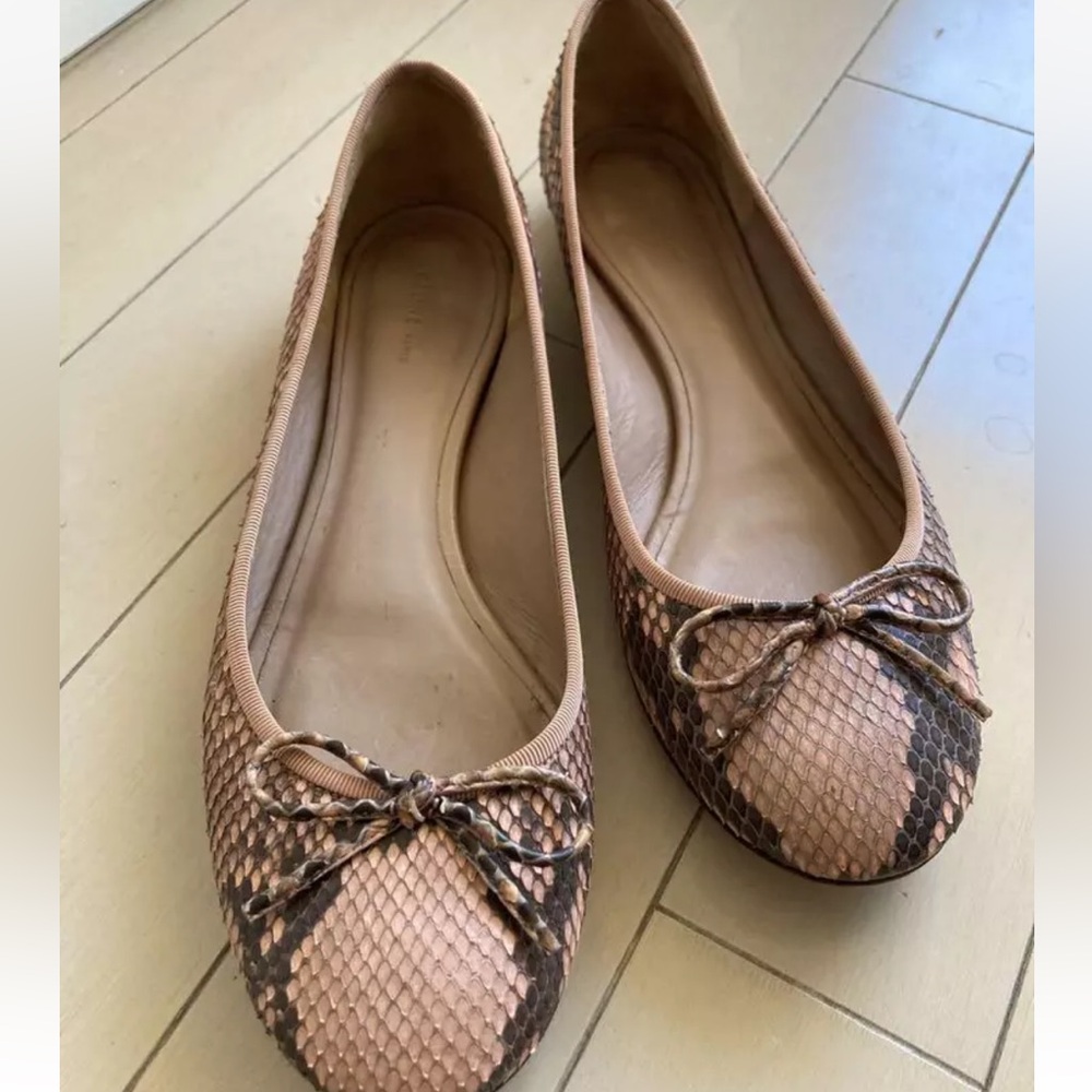 Celine Python leather ballet flats in excellent condition